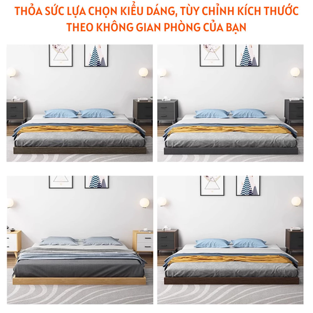 Giường Ngủ Gỗ Bệt Tatami Nhật Bản Thiết Kế Đơn Giản - HH204 - Ảnh 3