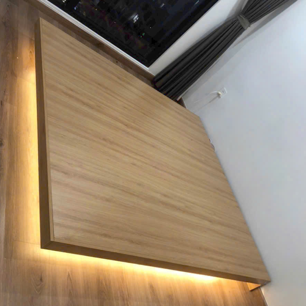 Giường Ngủ Gỗ Thiết Kế Hiện Đại Kết Hợp Đèn Led- HH203 - Ảnh 7