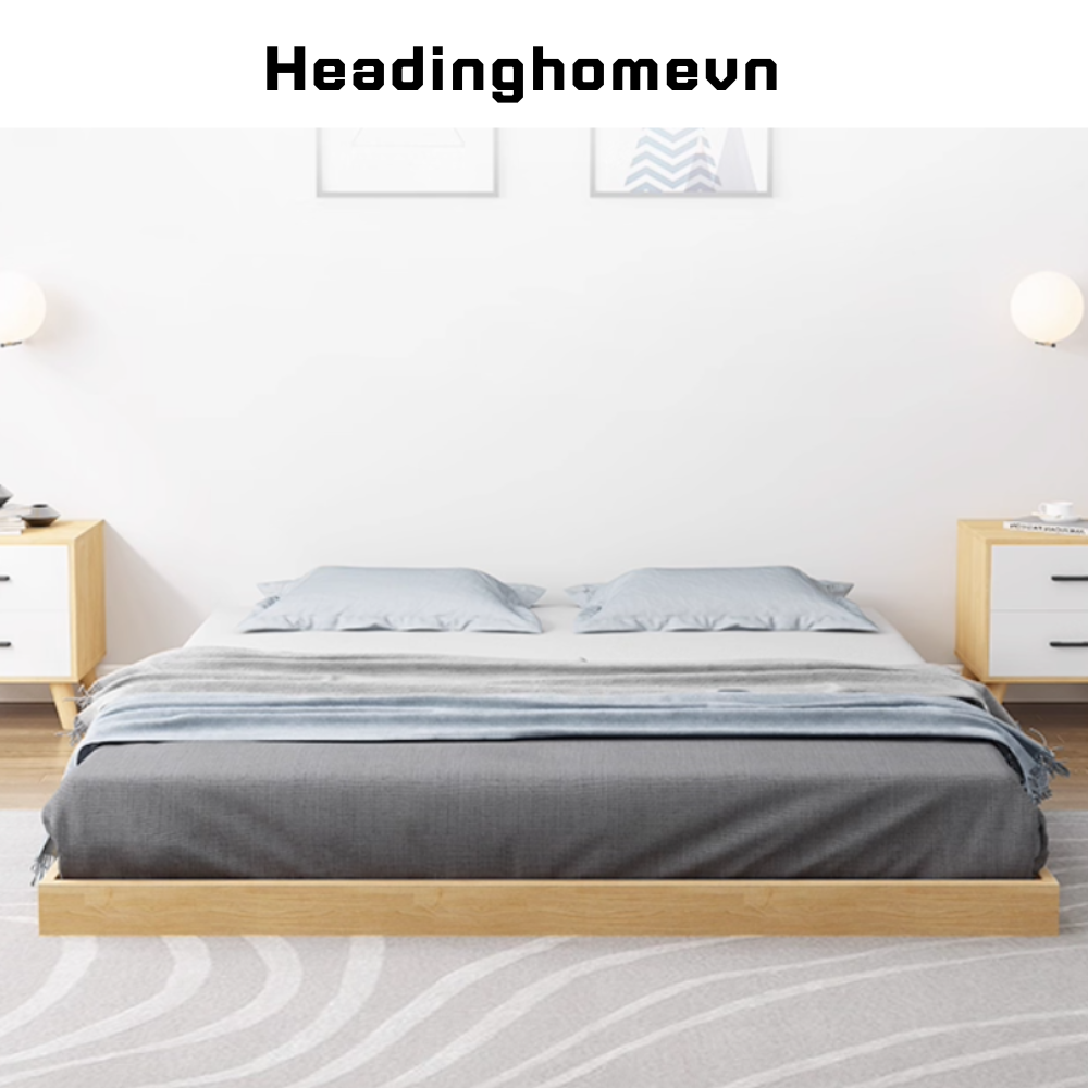 Giường Ngủ Gỗ Bệt Tatami Nhật Bản Thiết Kế Đơn Giản - HH204