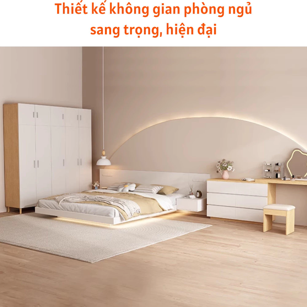 Giường Bay Kết Hợp Đèn Led Hiện Đại Cho Không Gian Phòng Ngủ Sang Trọng - HH207 - Ảnh 2