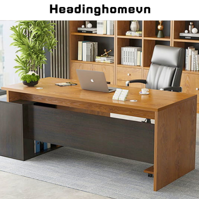 Bàn làm việc lãnh đạo, bàn giám đốc chữ L gỗ MDF HB304