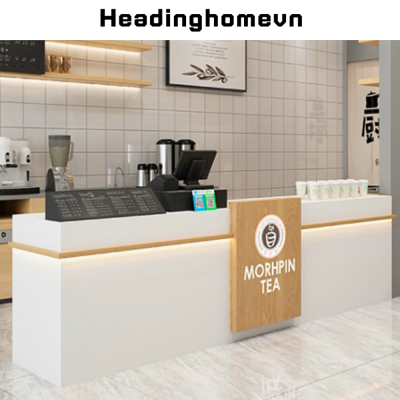 Quầy lễ tân kích thước lớn cho quán cafe thiết kế hiện đại HB225