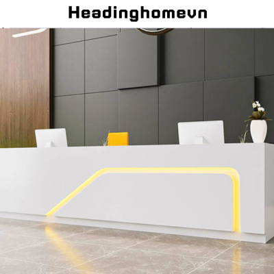Bàn quầy lễ tân thiết kế ấn tượng cho không gian hiện đại HB234
