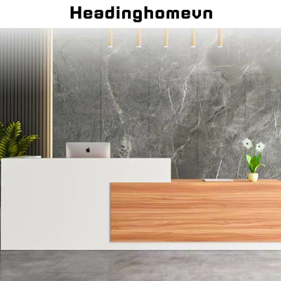 Bàn lễ tân gỗ MDF kiểu dáng đơn giản hiện đại - HB218