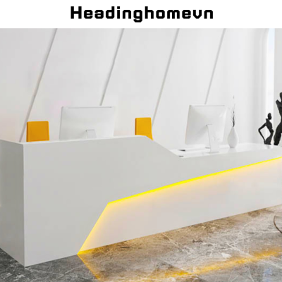 Bàn quầy lễ tân kiểu dáng sang trọng kết hợp đèn led HB235