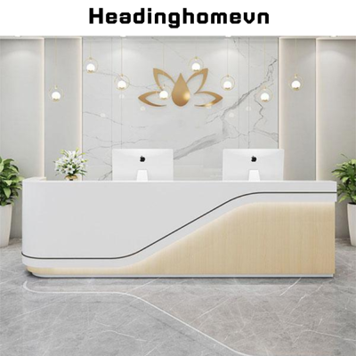 Quầy lễ tân gỗ MDF thiết kế hiện đại HB228