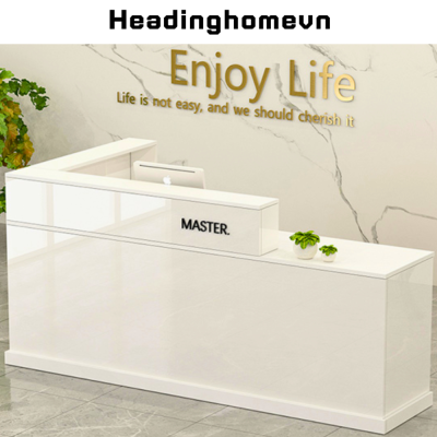 Quầy lễ tân gỗ thiết kế đơn giản HB219