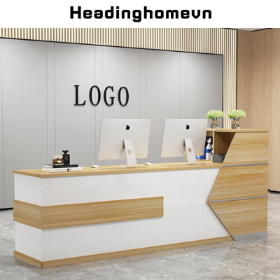 Bàn lễ tân gỗ thiết kế đẹp tiện dụng HB215