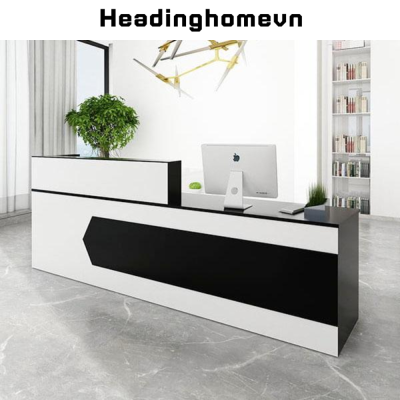 Bàn quầy lễ tân thiết kế hiện đại bằng gỗ MDF  HB214