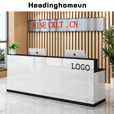 Bàn quầy lễ tân thiết kế đẹp hiện đại HB213