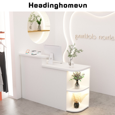 Quầy lễ tân đẹp thiết kế tiện lợi với cạnh bo cong - HB209