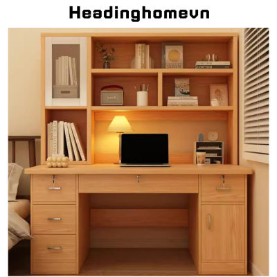 Bàn Học,Bàn Làm Việc Tích Hợp Giá Sách Thiết Kế Hiện Đại Nhiều Ngăn Lưu Trữ - HH804