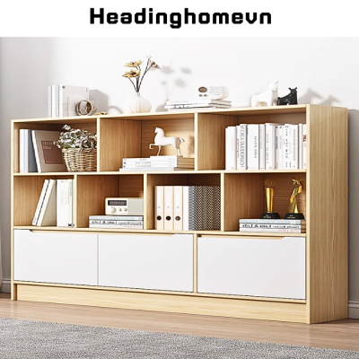 Tủ sách, kệ trang trí thiết kế hiện đại sắp xếp không gian ngăn nắp - HH305