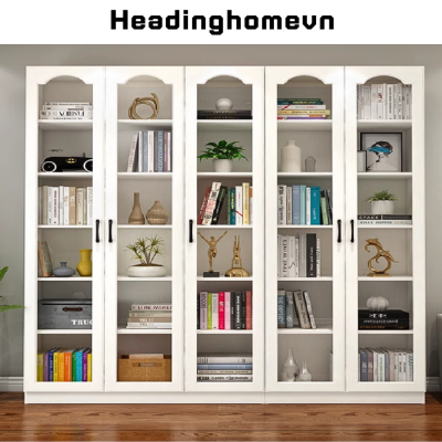 Tủ tài liệu cánh kính đẹp phong cách bắc âu sang trọng cho phòng khách,thư phòng - HH308