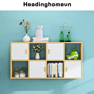 Giá sách đẹp treo tường gỗ MDF HH314