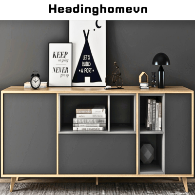 Tủ gỗ công nghiệp thiết kế sang trọng để tối ưu không gian để đồ phòng khách, phòng ngủ HH725