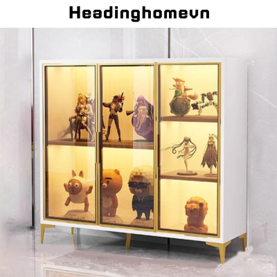 Tủ kệ trưng bày cỡ nhỏ cánh kính cao cấp kết hợp đèn led HH320