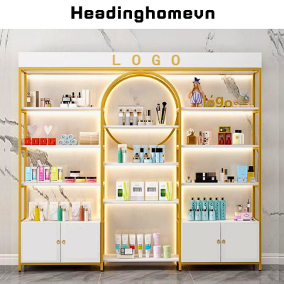 Tủ trưng bày mỹ phẩm cho cửa hàng, spa sang trọng HB315