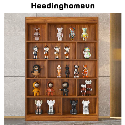 Mẫu kệ trưng bày mô hình, kệ trang trí bằng gỗ bắt mắt HB309