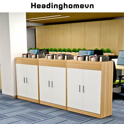 Tủ lưu trữ hồ sơ văn phòng dáng lửng nhỏ gọn bằng gỗ MDF cao cấp HB408