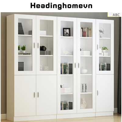 Tủ lưu trữ tài liệu văn phòng kích thước lớn, dáng cao bằng gỗ HB407