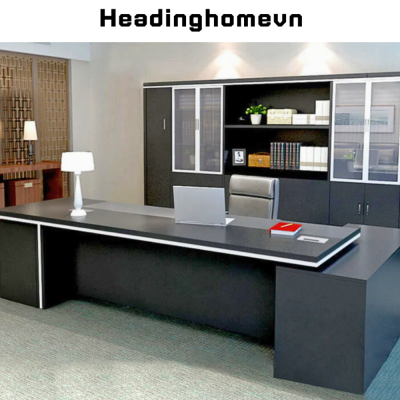 Bàn làm việc, bàn giám đốc bằng gỗ MDF cao cấp kiểu dáng hiện đại HB322
