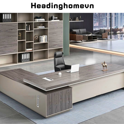 Bàn giám đốc chữ L thiết kế tiện lợi HB320