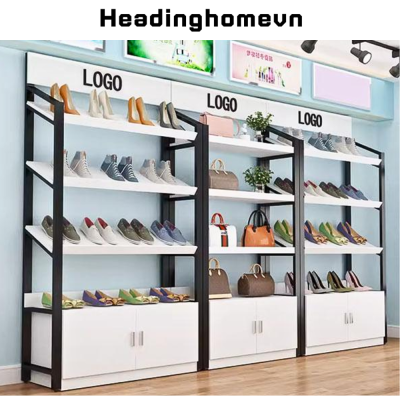 Mẫu kệ trưng bày sản phẩm túi,ví và giày dép cao cấp cho cửa hàng HB316
