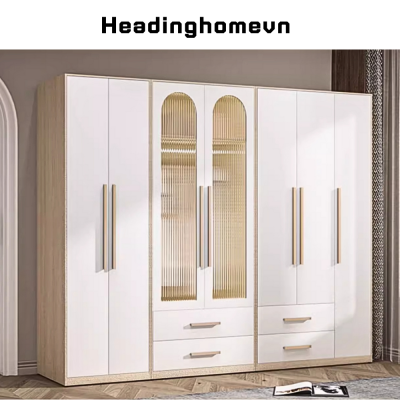 Tủ quần áo gia không gian lưu trữ lớn, thiết kế tiện dụng, có ngăn kéo - HH408