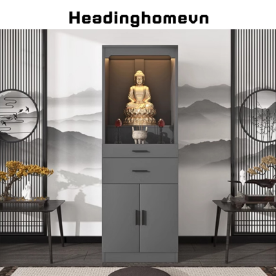 Tủ thờ gia tiên, Tủ thờ phật hiện đại gỗ MDF - HH1002