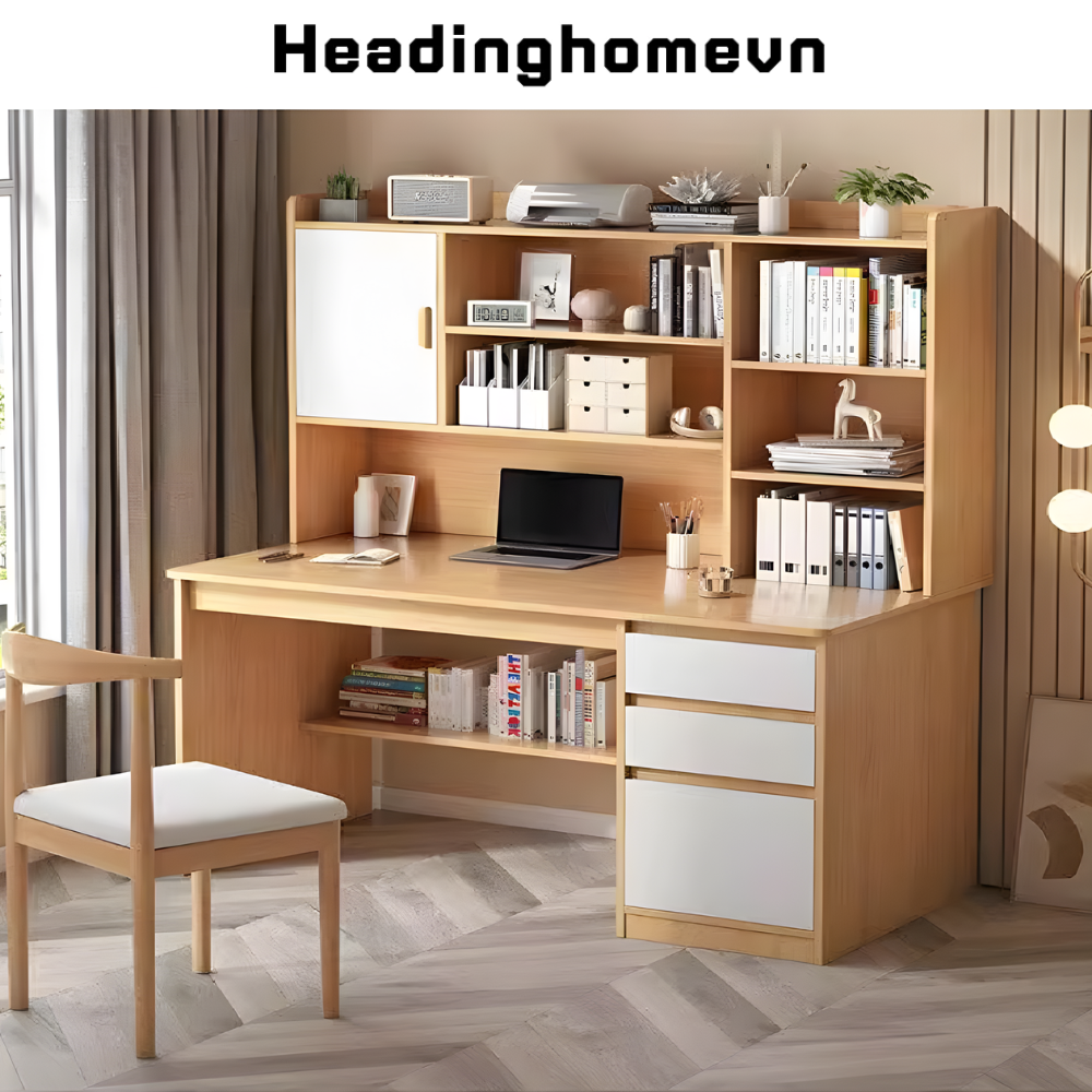 Bàn học, bàn làm việc gỗ công nghiệp đẹp thiết kế hiện đại - HH806