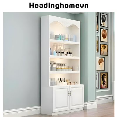 Các mẫu tủ trưng bày mỹ phẩm đẹp sang trọng kết hợp đèn led HB311