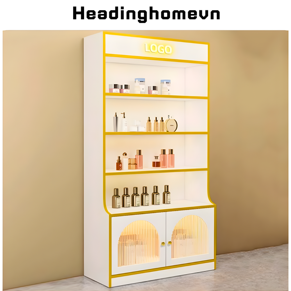 Mẫu kệ trưng bày, bán mỹ phẩm thiết kế hiện đại HB301