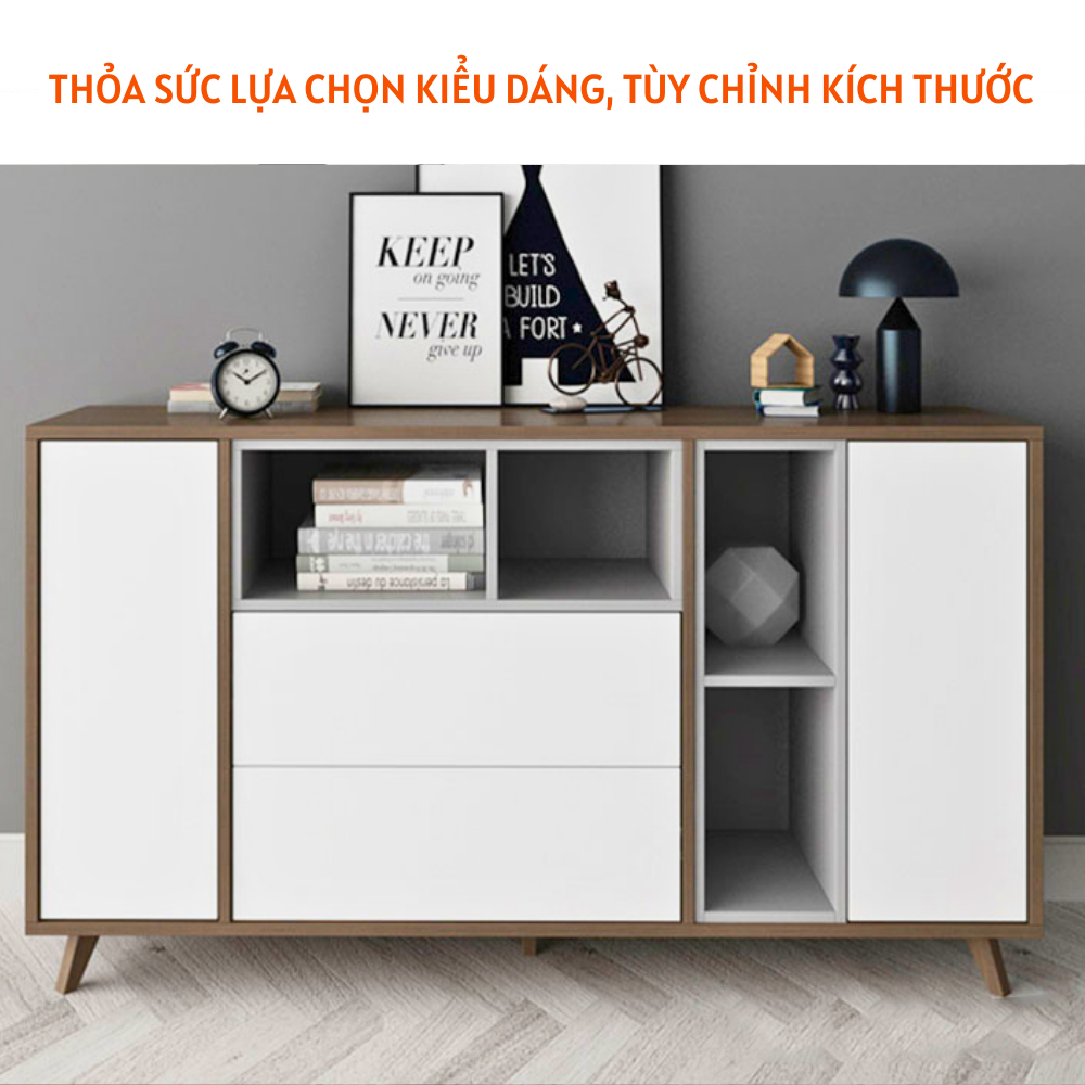 Tủ gỗ công nghiệp thiết kế sang trọng để tối ưu không gian để đồ phòng khách, phòng ngủ HH725 - Ảnh 4