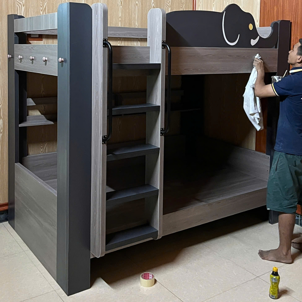 Giường tầng trẻ em họa tiết hình con voi dễ thương - HH1201 - Ảnh 6