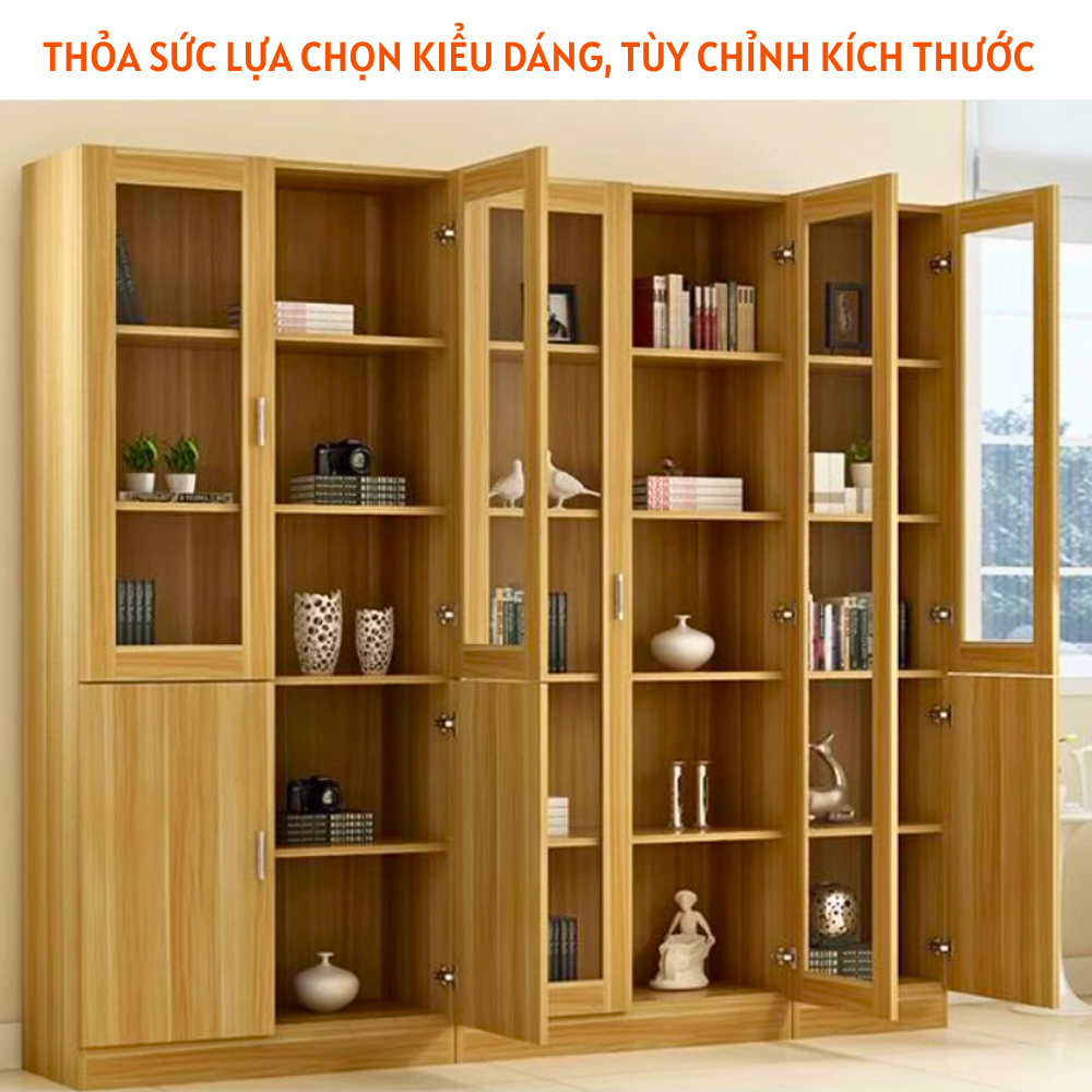 Tủ lưu trữ tài liệu văn phòng kích thước lớn, dáng cao bằng gỗ HB407 - Ảnh 3