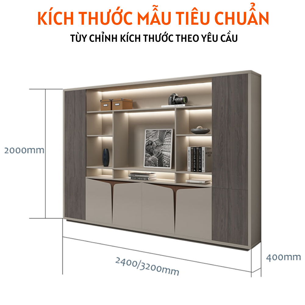 Tủ trưng bày. lưu trữ tài liệu văn phòng tiện nghi, sang trọng HH411 - Ảnh 4