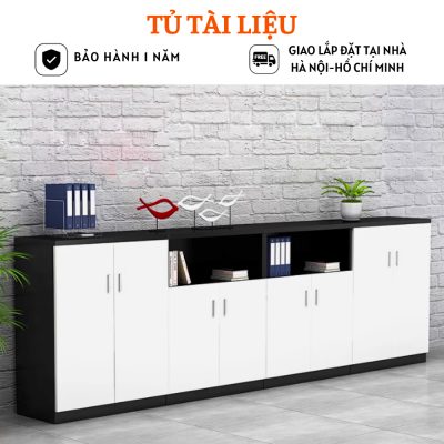 Tủ tài liệu gỗ MDF hiện đại, tủ lưu trữ hồ sơ văn phòng HB409