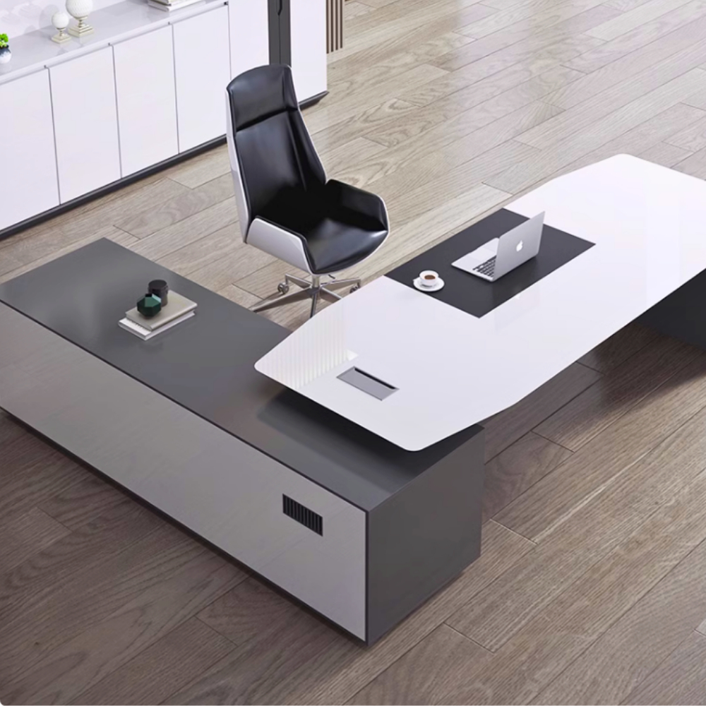 Bàn lãnh đạo chữ L thiết kế đa năng, kiểu dáng sang trọng HB317 - Ảnh 3