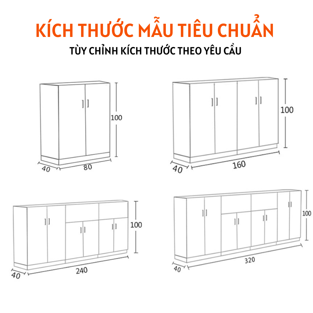 Tủ tài liệu gỗ MDF hiện đại, tủ lưu trữ hồ sơ văn phòng HB409 - Ảnh 4