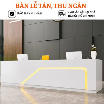 Bàn quầy lễ tân thiết kế ấn tượng cho không gian hiện đại HB234