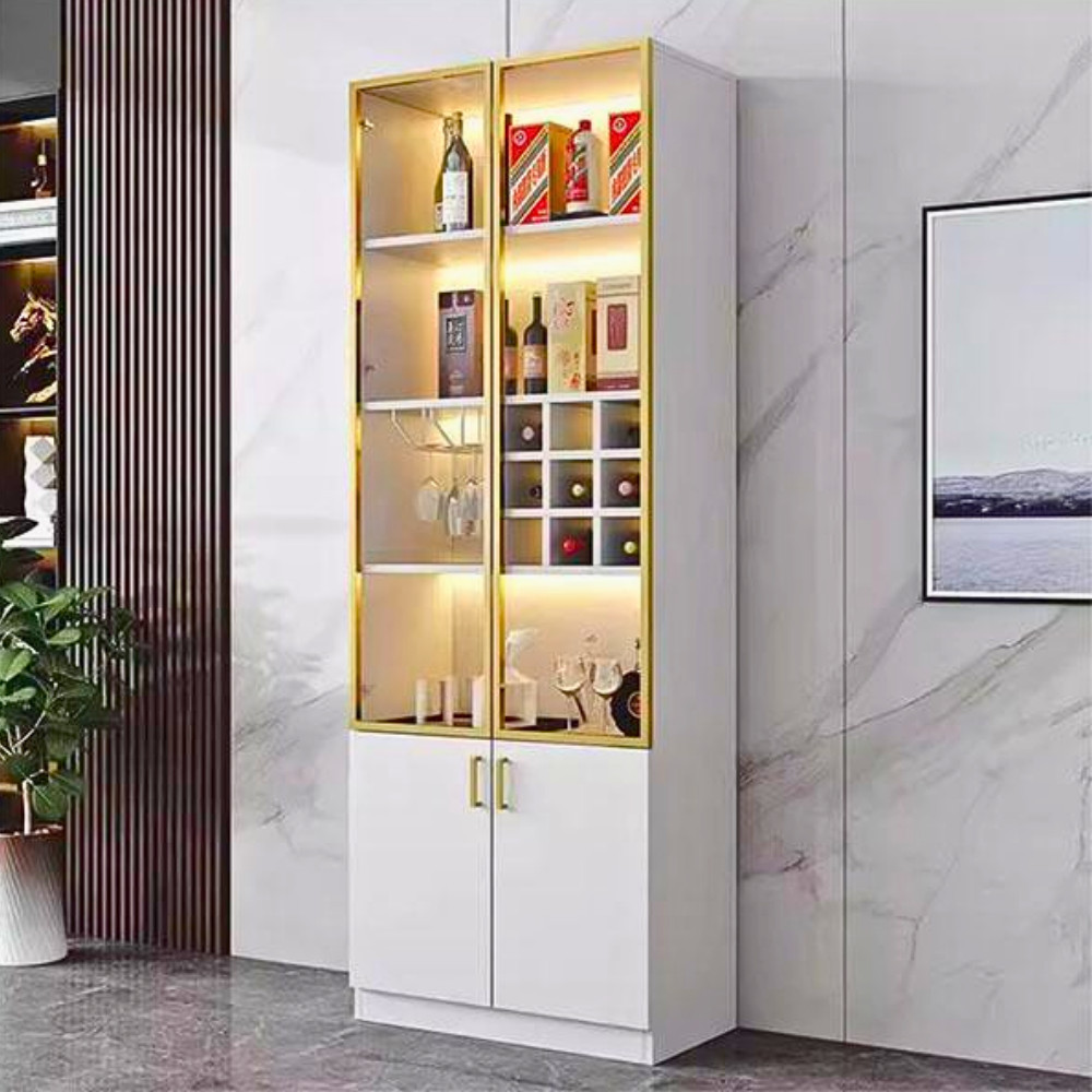 Mẫu tủ rượu kính cường lực đẹp khung nhôm dày dặn sang trọng - HH503 - Ảnh 2