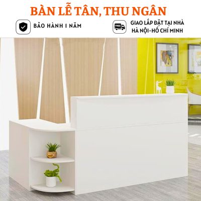 Bàn lễ tân gỗ phong cách hiện đại HB222