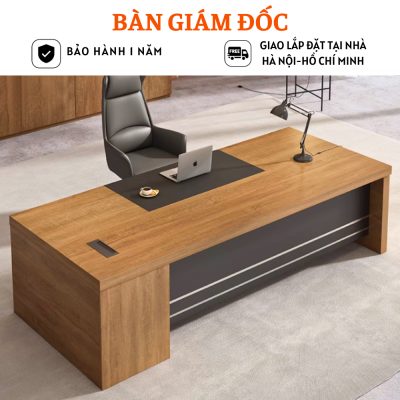Bàn giám đốc, bàn lãnh đạo bằng gỗ đơn giản, sang trọng HB301