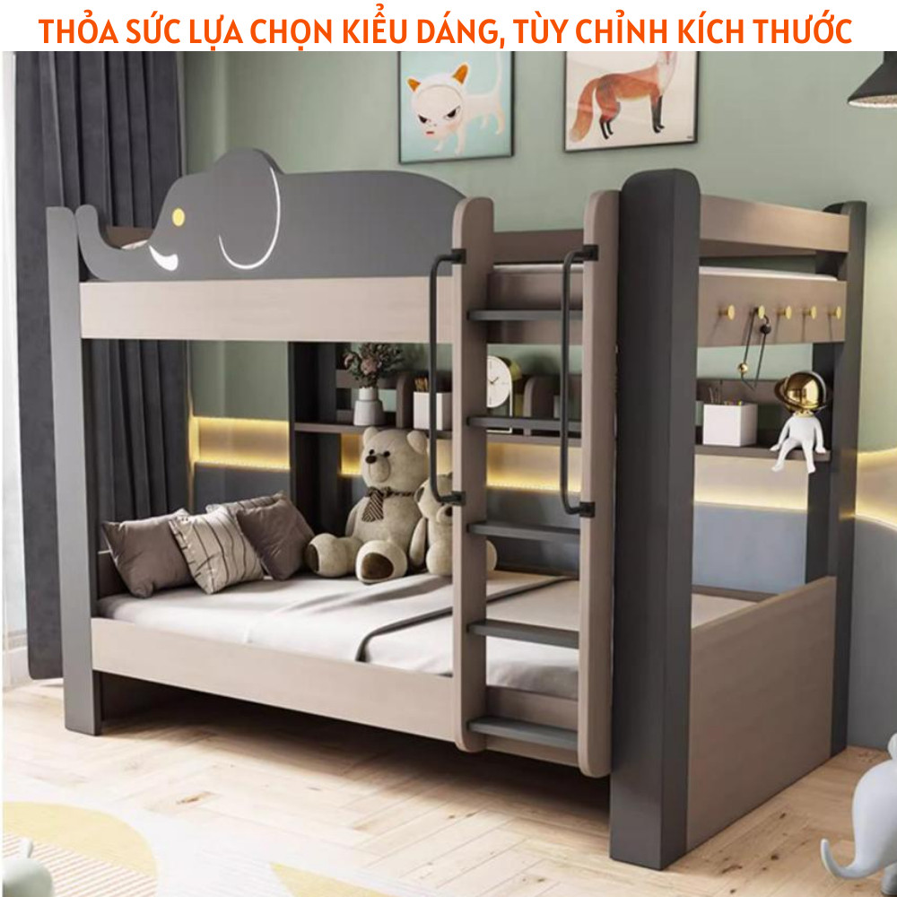 Giường tầng trẻ em họa tiết hình con voi dễ thương - HH1201 - Ảnh 3