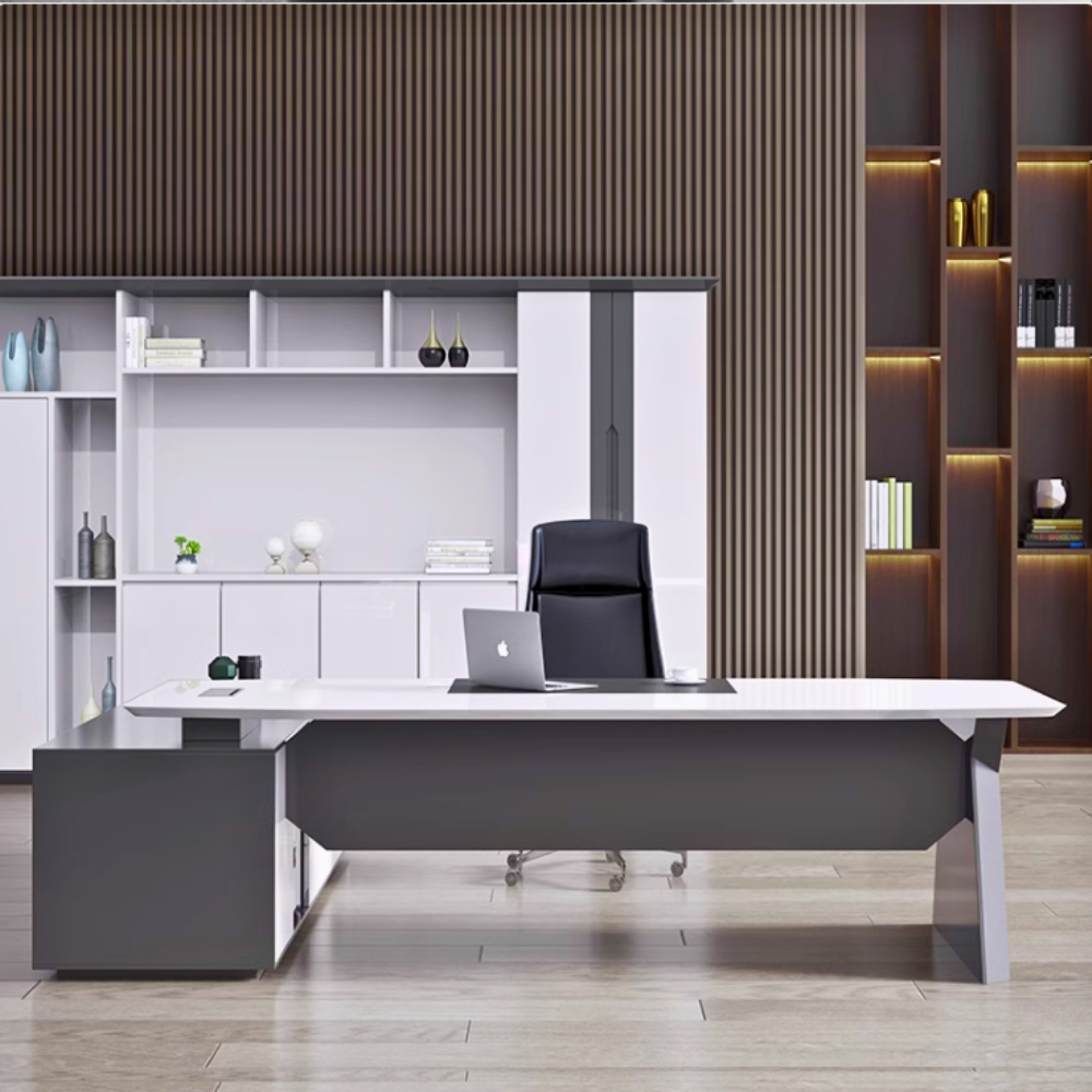 Bàn lãnh đạo chữ L thiết kế đa năng, kiểu dáng sang trọng HB317 - Ảnh 2