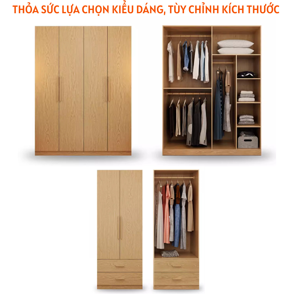 Tủ để quần áo bằng gỗ công nghiệp MDF - HH414 - Ảnh 3