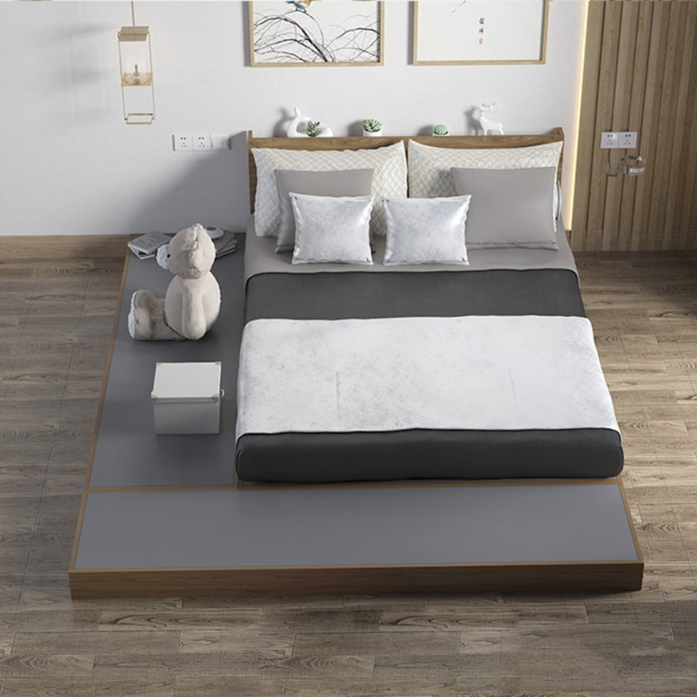 Giường ngủ Nhật bằng gỗ thiết kế tiện lợi - HH220 - Ảnh 2