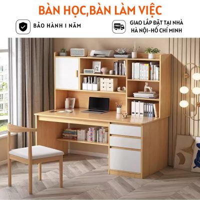 Bàn học, bàn làm việc gỗ công nghiệp đẹp thiết kế hiện đại - HH806