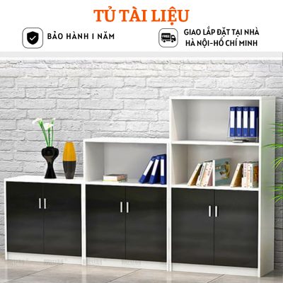 Bộ tủ tài liệu gỗ công nghiệp, tủ lưu trữ văn phòng HB404